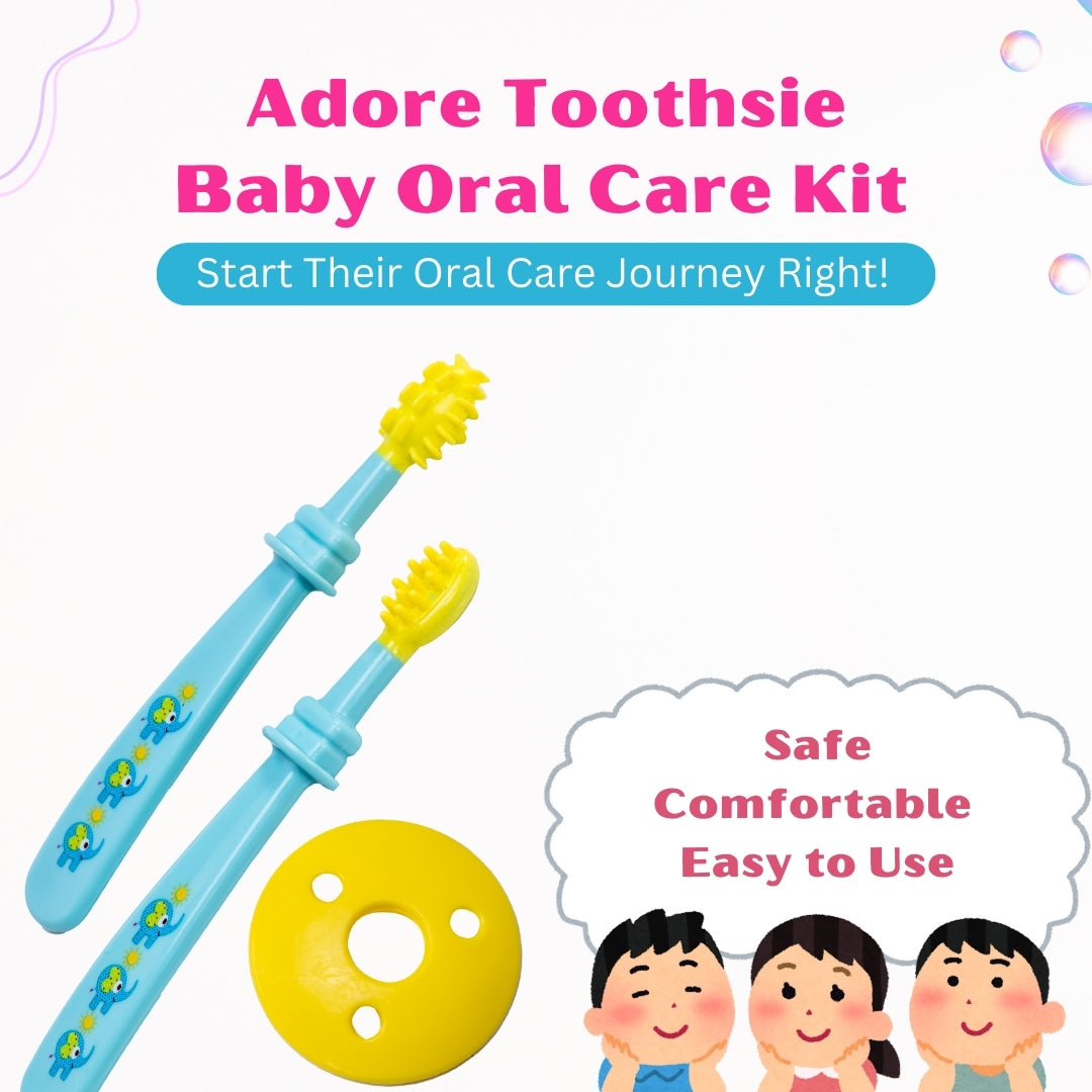 Adore Toothsie 2 stage Baby Dental Care Kit - Blue