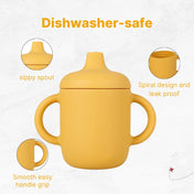 Adore Beast! The Silicon Spout Sipper with Twin Handle 180ml- Yellow