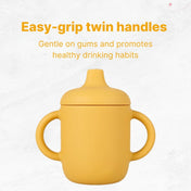 Adore Beast! The Silicon Spout Sipper with Twin Handle 180ml- Yellow