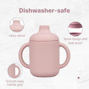 Adore Beast! The Silicon Spout Sipper with Twin Handle 180ml- Baby Pink