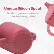 Adore Beast! The Silicon Spout Sipper with Twin Handle 180ml- Dark Pink