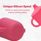 Adore Beast! The Silicon Spout Sipper with Twin Handle 180ml- Thick Pink