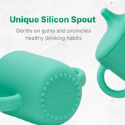 Adore Beast! The Silicon Spout Sipper with Twin Handle 180ml- Green