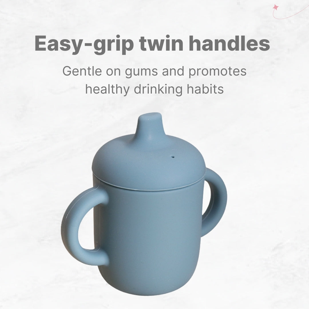 Adore Beast! The Silicon Spout Sipper with Twin Handle 180ml - Grey