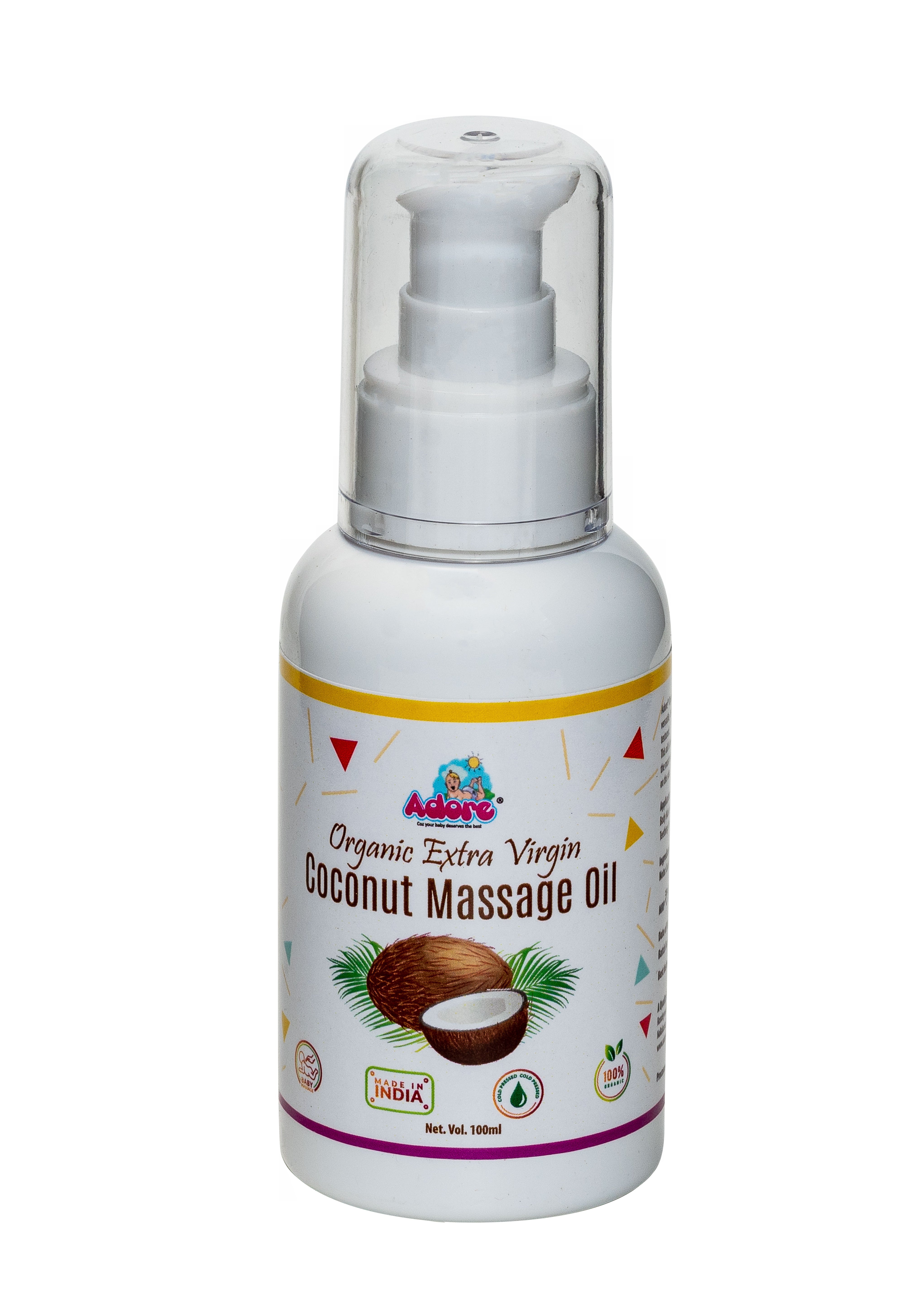 Adore Organic Extra Virgin Cold Pressed Coconut Oil- 100ml