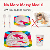 Adore Hey Ya! Bamboo Meal Sets - Pack of 5 accessories- Unicorn