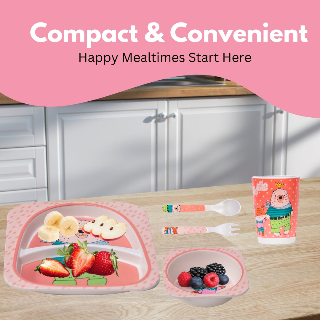 Adore Hey Ya! Bamboo Meal Sets - Pack of 5 accessories - Fox