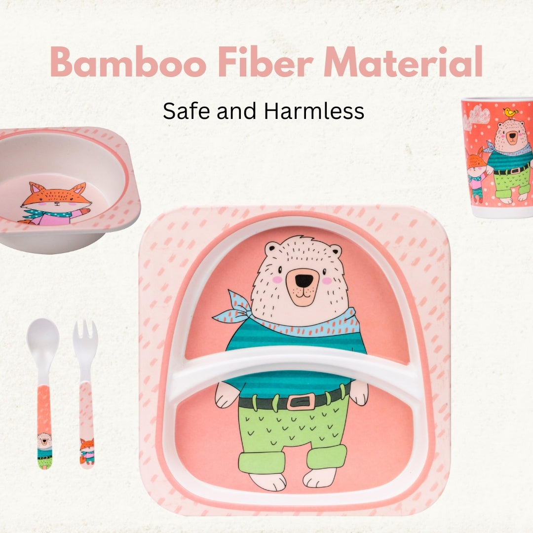 Adore Hey Ya! Bamboo Meal Sets - Pack of 5 accessories - Fox
