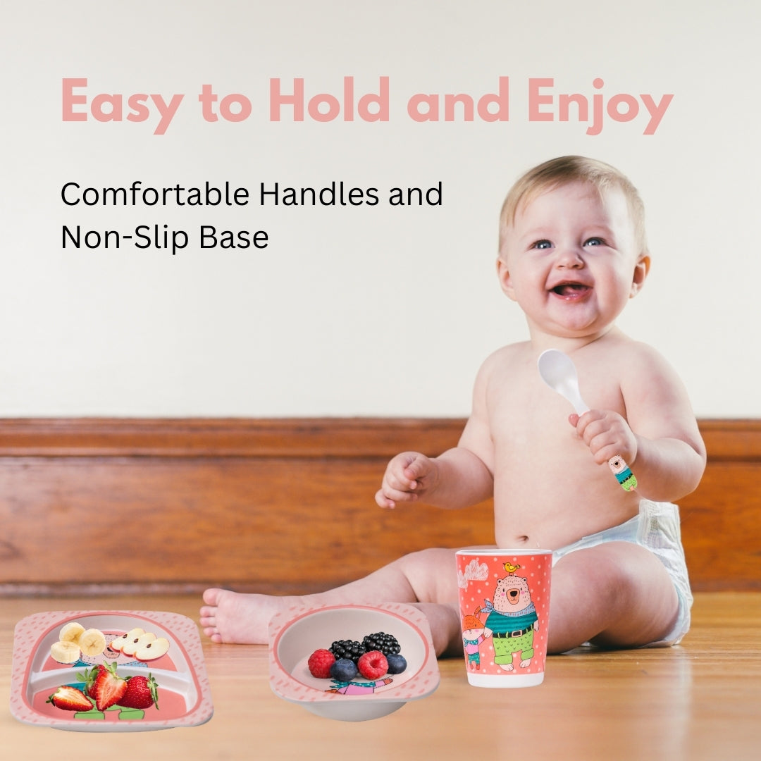 Adore Hey Ya! Bamboo Meal Sets - Pack of 5 accessories - Fox