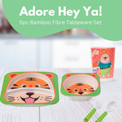Adore Hey Ya! Bamboo Meal Sets - Pack of 5 accessories- Tiger
