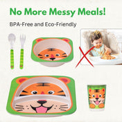 Adore Hey Ya! Bamboo Meal Sets - Pack of 5 accessories- Tiger