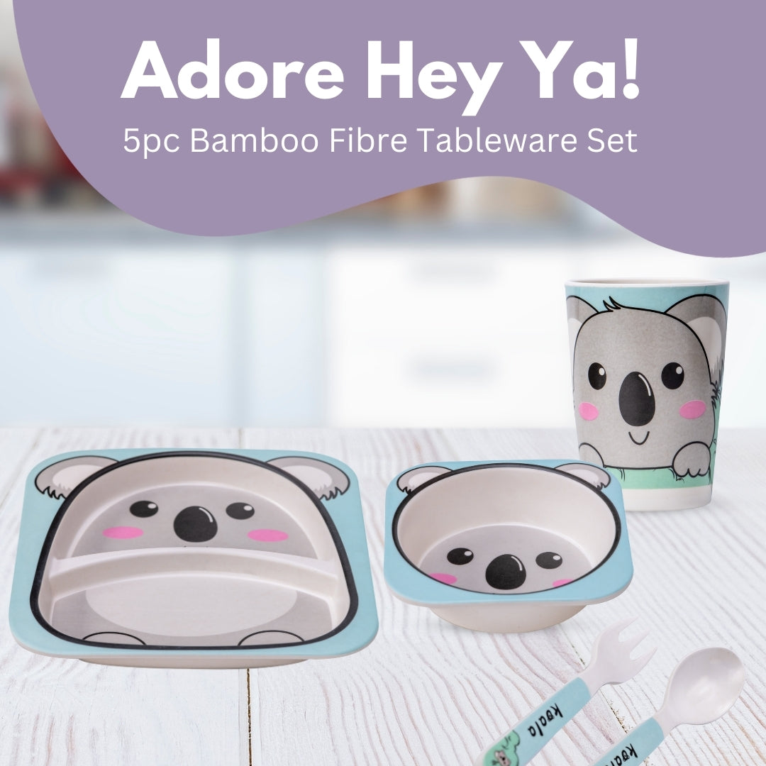 Adore Hey Ya! Bamboo Meal Sets - Pack of 5 accessories- Koala