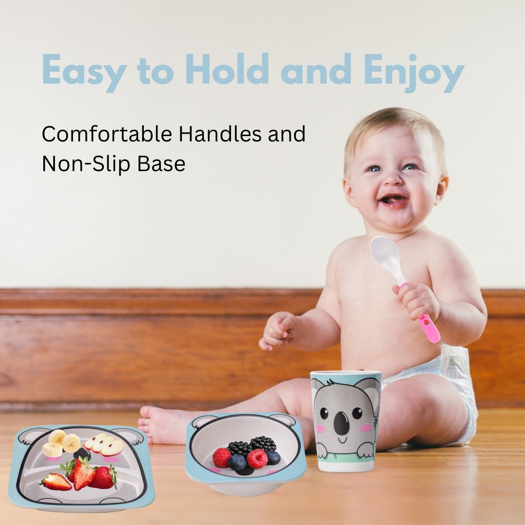 Adore Hey Ya! Bamboo Meal Sets - Pack of 5 accessories- Koala