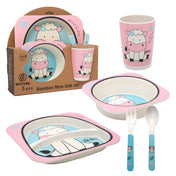 Adore Hey Ya! Bamboo Meal Sets - Pack of 5 accessories- Cow