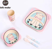 Adore Hey Ya! Bamboo Meal Sets - Pack of 5 accessories- Cow