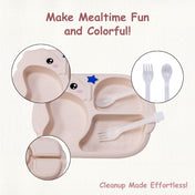 Adore Sea Horse - Plastic feeding plate with Spoon & Fork- Cream