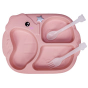 Adore Sea Horse - Plastic feeding plate with Spoon & Fork - Pink