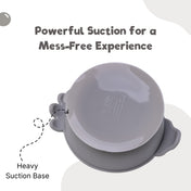 Adore Equilibrium - Perfect Silicon Suction feeding bowl with Spoon set - Grey