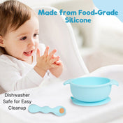 Adore Equilibrium - Perfect Silicon Suction feeding bowl with Spoon set - Blue