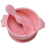 Adore Equilibrium - Perfect Silicon Suction feeding bowl with Spoon set - Pink