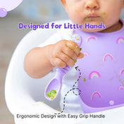 Adore Equilibrium - Perfect Silicon Suction feeding bowl with Spoon set - Purple