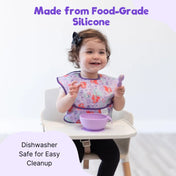 Adore Equilibrium - Perfect Silicon Suction feeding bowl with Spoon set - Purple