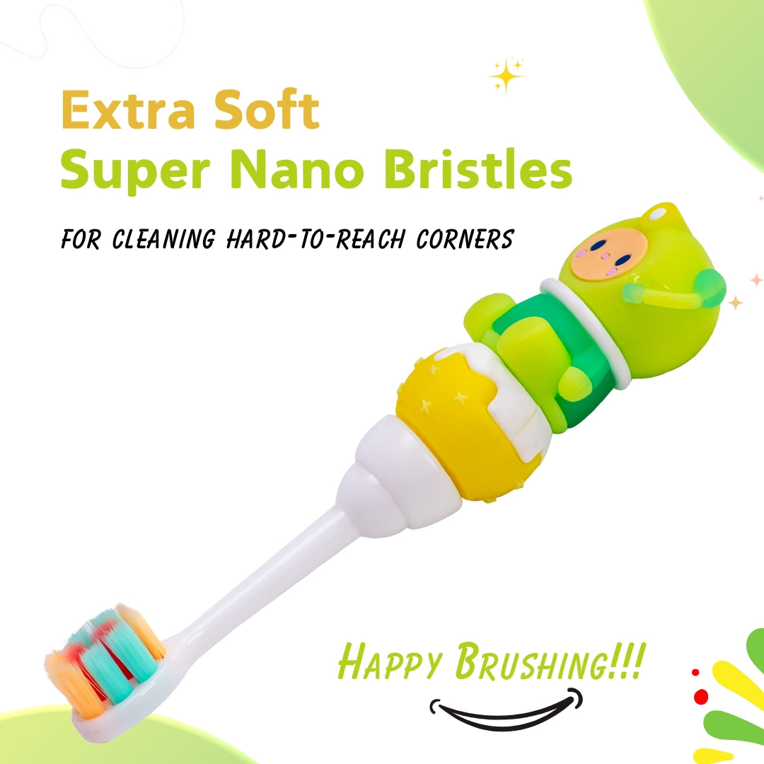 Adore Space Mission Nano Bristle Toothbrush 2-7 Years - Green