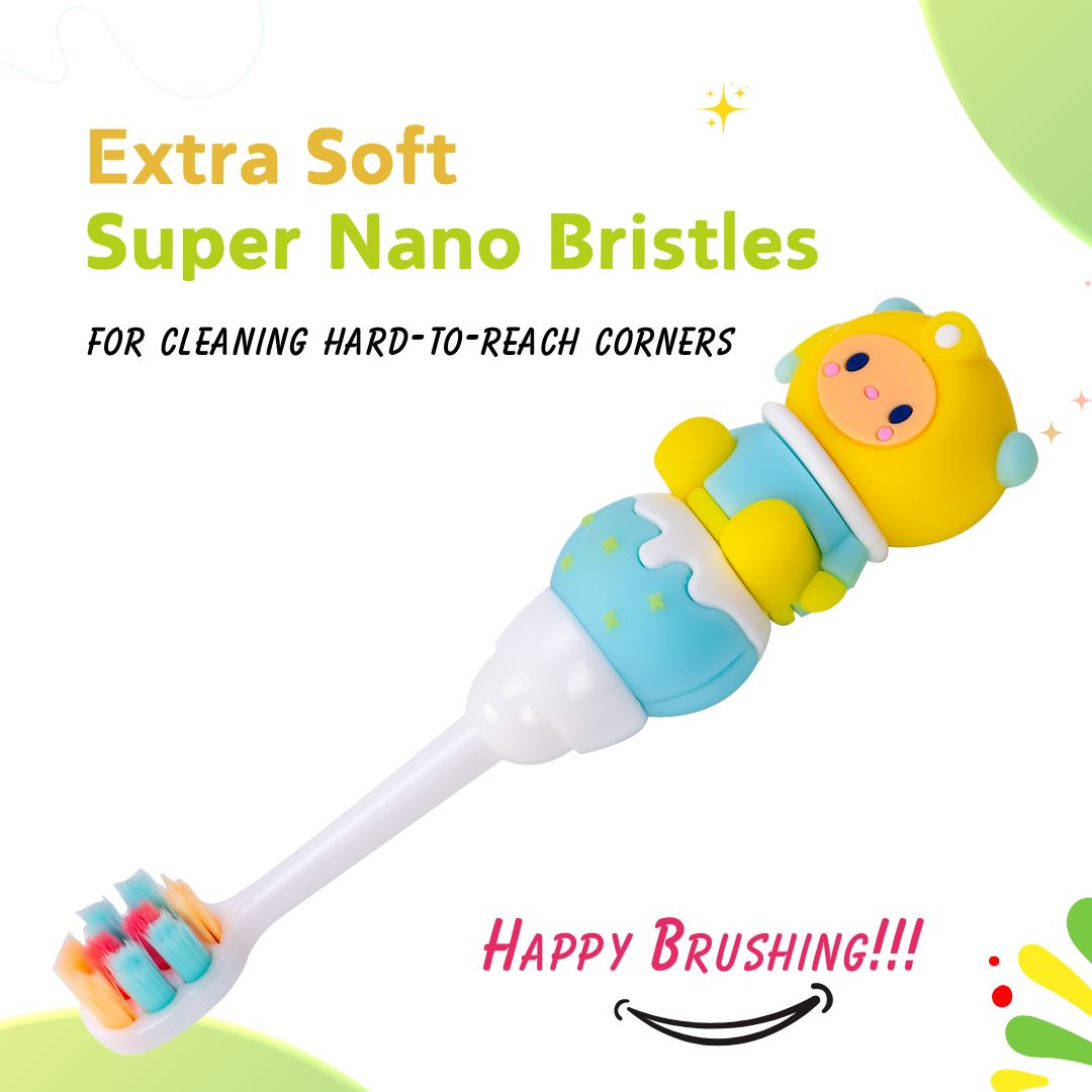 Adore Space Mission Nano Bristle Toothbrush 2-7 Years - Yellow