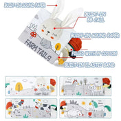 Adore Adventure Soft Cloth Book with Crinkle Paper- Bunny