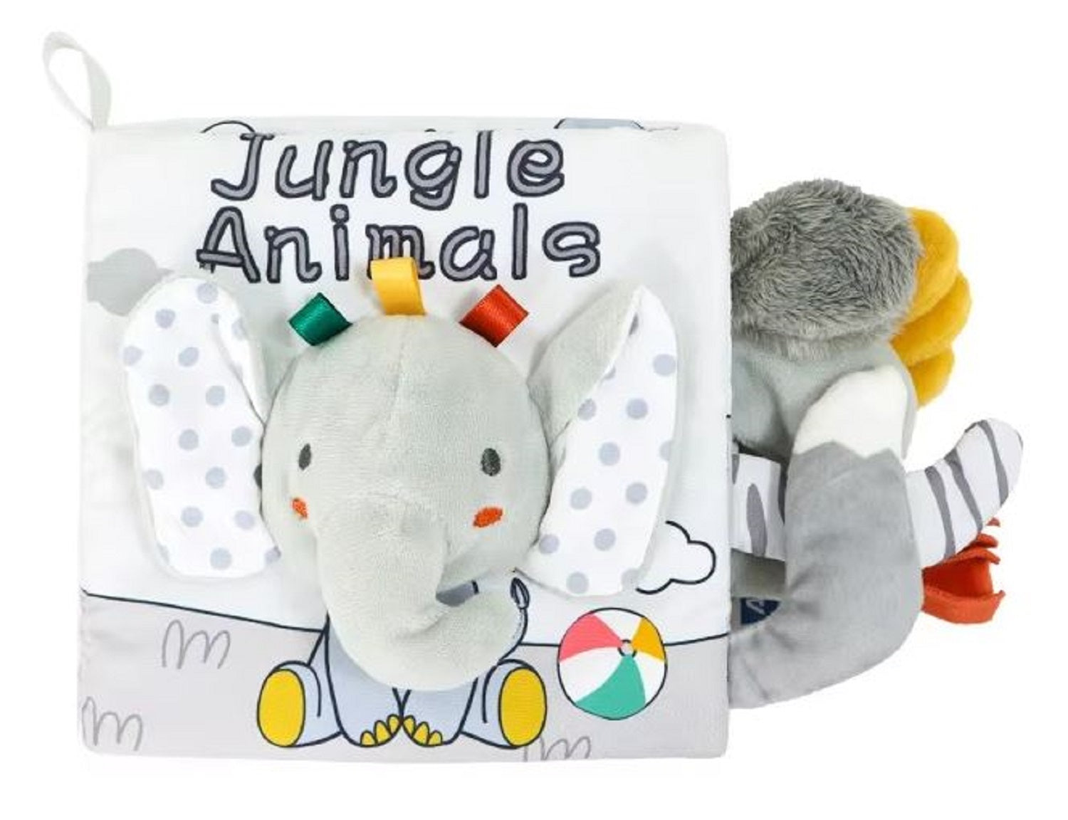 Adore Adventure Soft Cloth Book with Crinkle Paper- Elephant