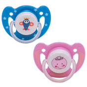 Adore Vento Jnr- The Vented Pacifier for Babies with Sterilizer Case- Orthodontic - Pack of 2(Blue+Pink)