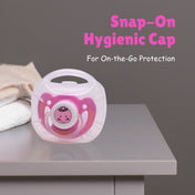 Adore Vento Jnr- The Vented Pacifier for Babies with Sterilizer Case- Orthodontic - Pack of 2(Blue+Pink)