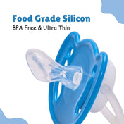 Adore Vento Jnr- The Vented Pacifier for Babies with Sterilizer Case- Orthodontic - Pack of 2(Blue+Orange)