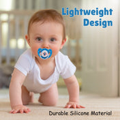 Adore Vento Jnr- The Vented Pacifier for Babies with Sterilizer Case- Orthodontic - Pack of 2(Blue+Orange)