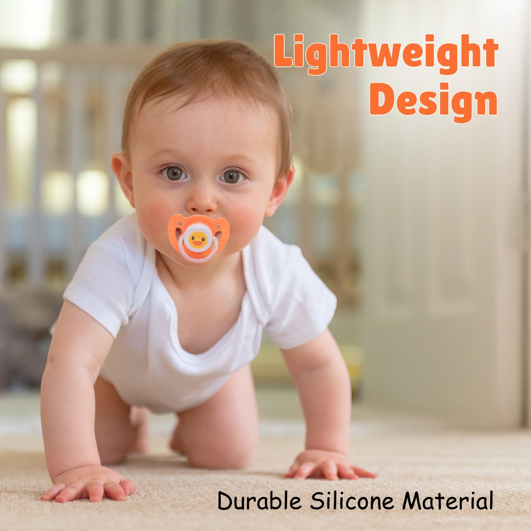 Adore Vento Jnr- The Vented Pacifier for Babies with Sterilizer Case- Orthodontic - Pack of 2(Orange+Pink)