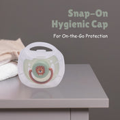 Adore Vento Snr- The Vented Pacifier for Babies with Sterilizer Case- Orthodontic - Pack of 2(Blue+Green)