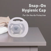 Adore Airo- The Symmetrical Pacifier that Glows in Dark with Sterilizer Case - Pack of 2( Grey+Beige)