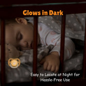 Adore Airo- The Symmetrical Pacifier that Glows in Dark with Sterilizer Case - Pack of 2( Grey+Beige)