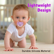 Adore Airo- The Symmetrical Pacifier that Glows in Dark with Sterilizer Case - Pack of 2( Grey+Purple)