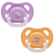 Adore Airo- The Symmetrical Pacifier that Glows in Dark with Sterilizer Case - Pack of 2( Purple+Beige)