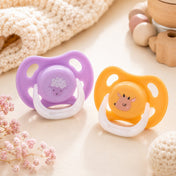 Adore Airo- The Symmetrical Pacifier that Glows in Dark with Sterilizer Case - Pack of 2( Purple+Beige)