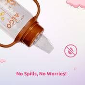 Adore ALGO Jr. Baby Silicon Soft Spout Sipper with Twin Handle- 125ml- Brown