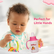 Adore ALGO Jr. Baby Silicon Soft Spout Sipper with Twin Handle- 125ml- Pink