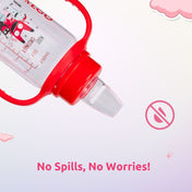 Adore ALGO Jr. Baby Silicon Soft Spout Sipper with Twin Handle- 125ml - Family Theme Red