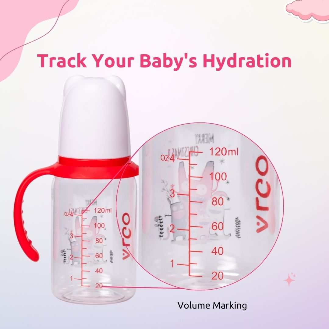 Adore ALGO Jr. Baby Silicon Soft Spout Sipper with Twin Handle- 125ml - Family Theme Red