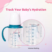 Adore ALGO Jr. Baby Silicon Soft Spout Sipper with Twin Handle- 125ml- Family Theme Blue