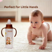 Adore ALGO Snr. 2 in 1 Baby Silicon Spout & Straw Sipper with Gravity Ball & Twin Handle - 250ml -Brown
