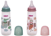 Adore Holland Narrow Neck Feeding Bottle 250ml- Pack of 2- Dual Combo- Green + Pink