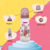 Adore Holland Narrow Neck Feeding Bottle 250ml- Pack of 2- Dual Combo- Green + Pink