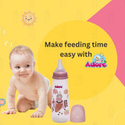 Adore Holland Narrow Neck Feeding Bottle 250ml- Pack of 2- Dual Combo- Green + Pink